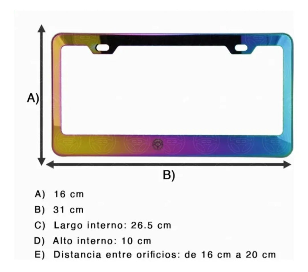 Porta Placas Metálico Tornasol